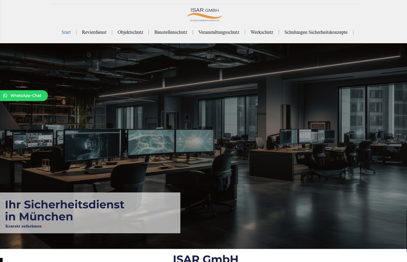 ISAR GmbH Sicherheitsdienst München Website AUVIM